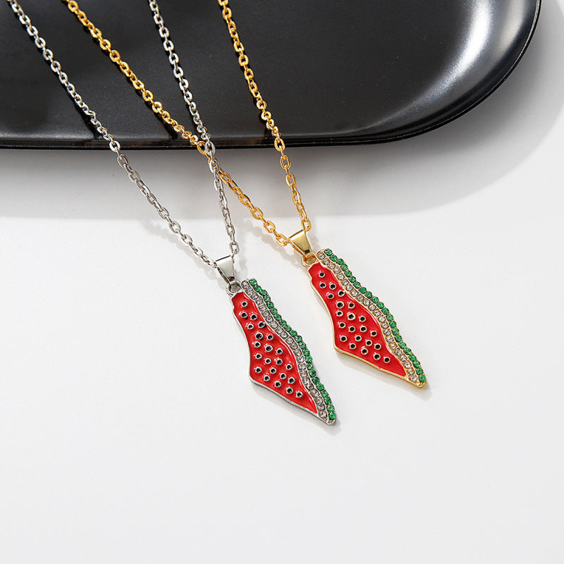 Palestine Watermelon Necklace